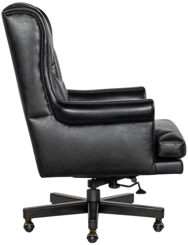 Hooker® Furniture EC Charleston Old Saddle Black Leather Executive Swivel Tilt Chair-2