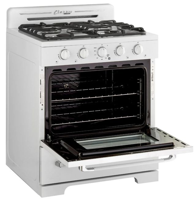 Unique Appliances Classic Retro 30" Marshmallow White Freestanding Gas Range-1