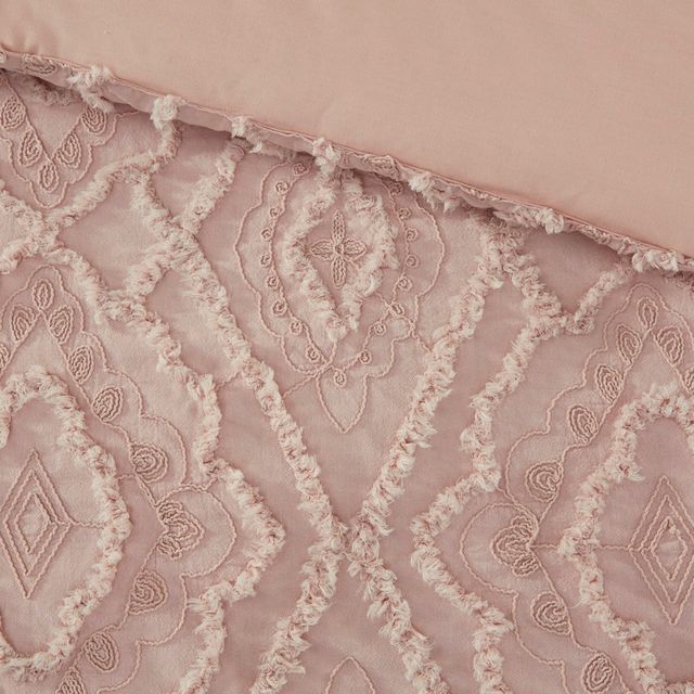 Olliix by Madison Park Margot 3 Piece Cotton Blush King/California King Comforter Set-2