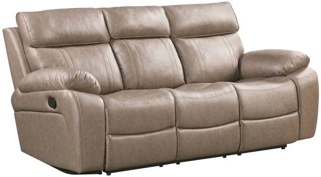 Parker House® Theon Stokes Toffee Manual Reclining Sofa with Drop Down Table-0