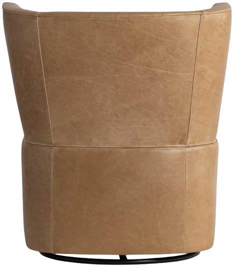 Bernhardt Oliver Bernhardt Living Brown Leather Swivel Chair-1