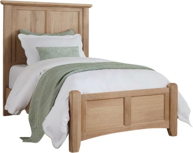 Vaughan-Bassett Jamestown Oak Mansion Bleached Oak Full Panel Bed -0