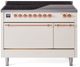 Ilve® Nostalgie II Series 48" Antique White Pro Style Induction Range-0