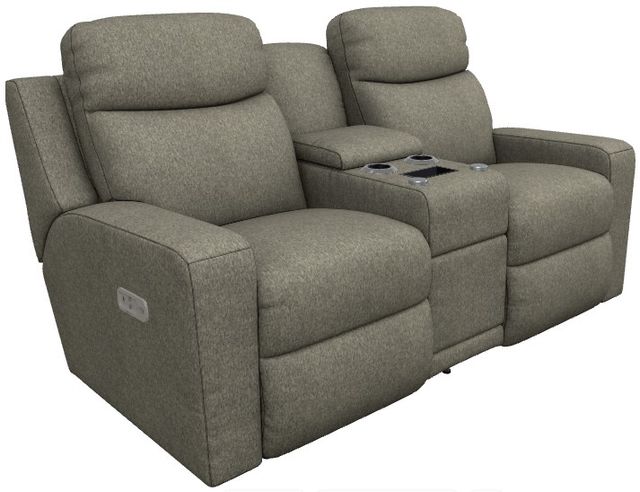 La-Z-Boy® Emmons Granite Power Reclining Loveseat with Console and Headrest-0