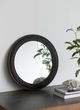 A & B Home Sable Black Round Mirror-1