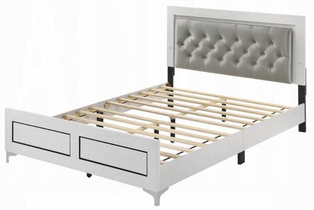 ACME Furniture Casilda Gray/White Queen Panel Bed-3