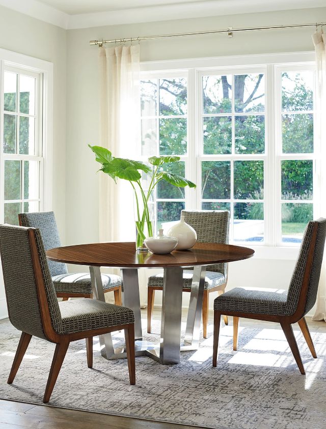Lexington Home Kitano Mandara Brown Dining Table with Silver Base-3