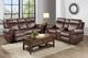 Homelegance® Granville Brown Double Power Reclining Loveseat with Center Console-1
