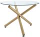 Inspire™ Carmilla Glass Top Dining Table with Gold Base-0