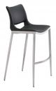 Zuo® Ace Black and Silver Bar Chairs-0