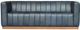 A & B Home Kuhn Mellow Indigo Leather Sofa-1