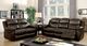 Furniture of America® Listowel Brown Manual Reclining Loveseat-1