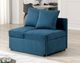 Furniture of America® Woburn Blue Convertible Chair-1