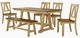 Liberty Furniture Lindsey Farm 6-Piece Brown/Natural Trestle Dining Table Set-0