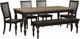 Liberty Furniture Harvest Home 6-Piece Barley Brown/Chalkboard Trestle Table Set-0