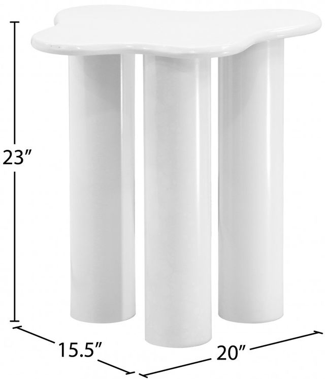 Meridian Furniture Romaine White End Table-3
