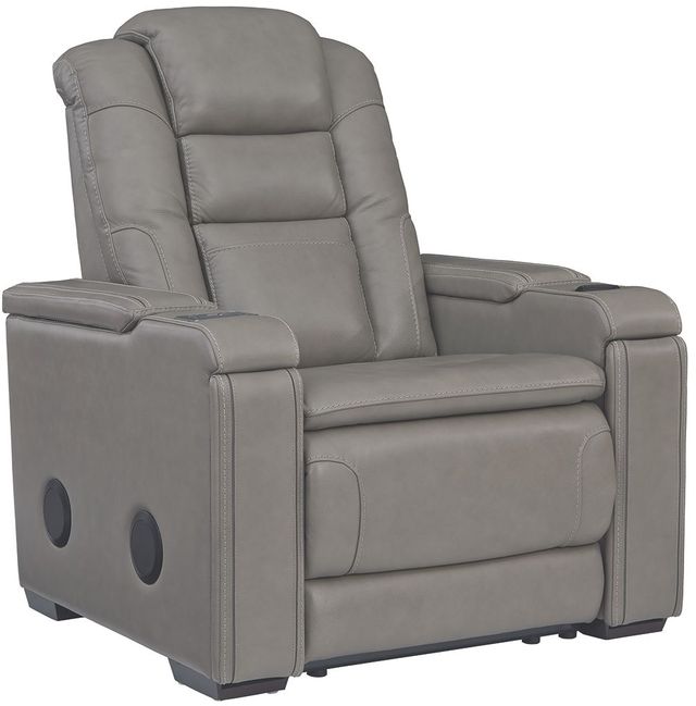 Signature Design by Ashley® Boerna 3-Piece Gray Home Power Recliner Theater Seating Set-1