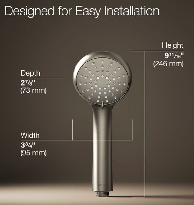 KOHLER® Bellera® Vibrant Brushed Nickel 1.75 GPM 3-Function Handshower-3