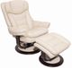 BarcaLounger© Roscoe Frampton Ivory Pedestal Recliner and Ottoman-0