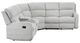 Homelegance® Thorne 3-Piece Light Gray Manual Reclining Sectional with Left Console-2