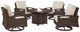 Signature Design by Ashley® Paradise Trail 5-Piece Medium Brown Outdoor Seating Set-0