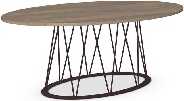 Amisco Customizable Calypso Birch Veneer Oval Dining Table-0