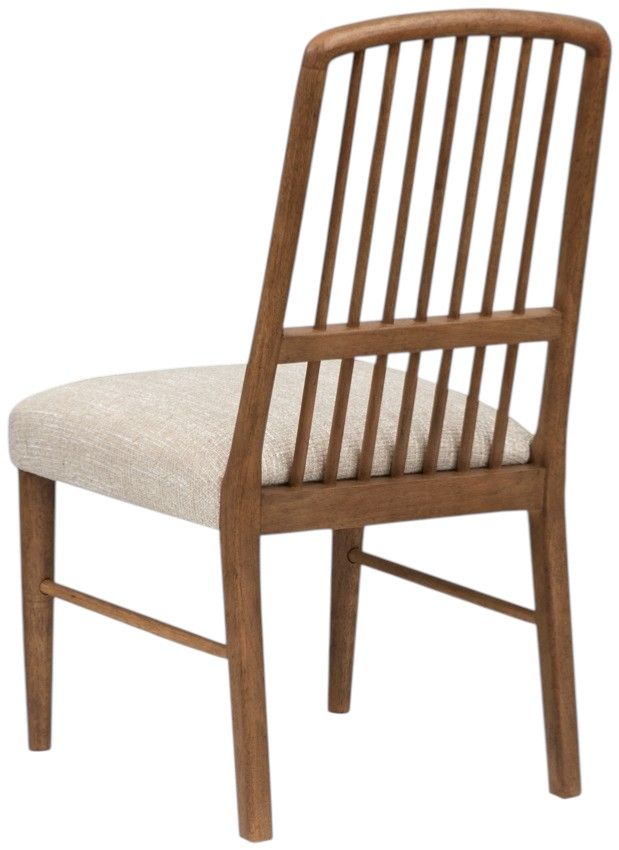 Magnussen Home® Woodward Dark Clove Brown Dining Side Chair with Upholstered Seat and Wood Slat Back-3