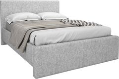 Très grand lit rembourré personnalisable à plateforme avec pied de lit absolu de Beaudoin Ennis