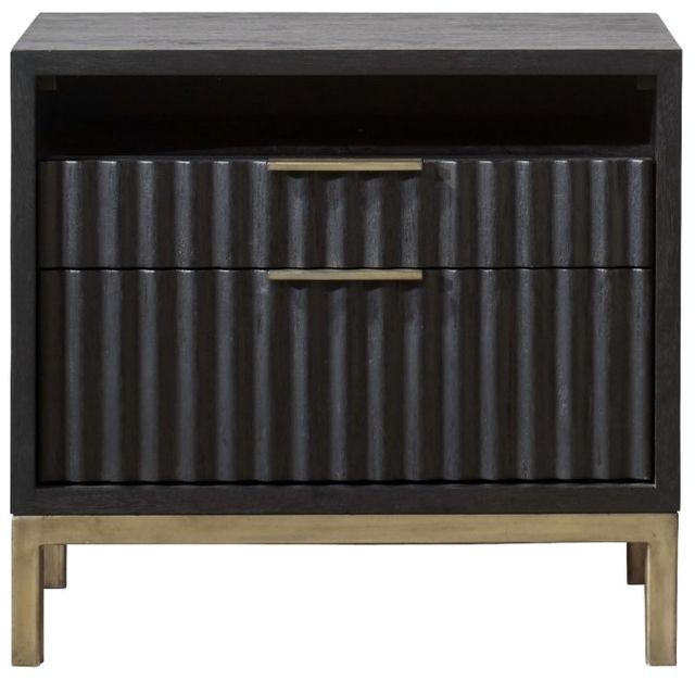Modus Furniture Kentfield Black Drifted Oak Nightstand-2