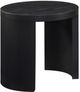 Coaster® Sweeney Chenille Black Round Wood Occasional Side End Table-0