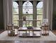 International Furniture Direct Onix Cocoa Brown Sofa Table with Gold Frame-0