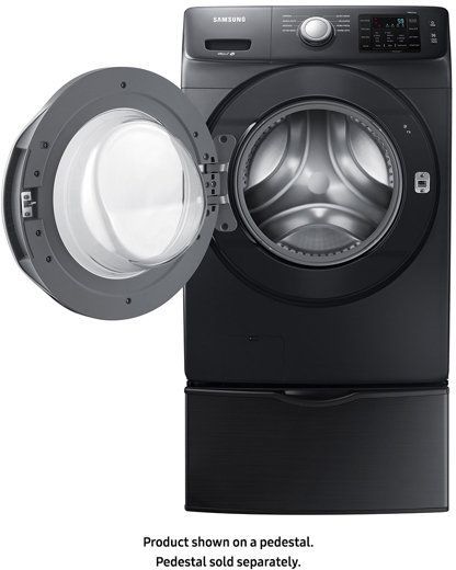 Samsung 4.5 Cu. Ft. Fingerprint Resistant Black Stainless Steel Front Load Washer-1