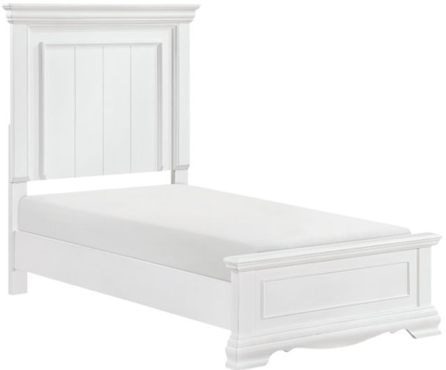 Homelegance® York White Twin Panel Bed-0