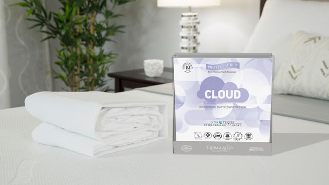 Protect-A-Bed® Therm-A-Sleep® White Cloud Waterproof California King Mattress Protector-1