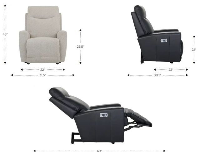 La-Z-Boy® Kodie Khaki Power Wall Recliner with Headrest and Lumbar-2