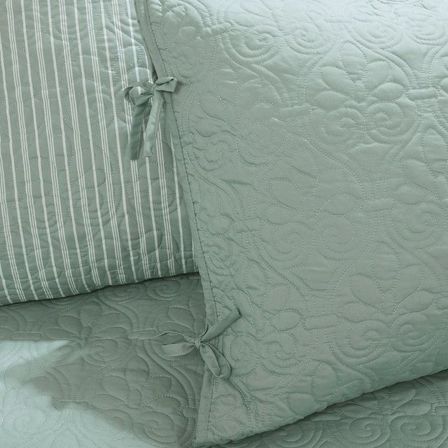 Olliix by Madison Park 6 Piece Seafoam Quebec Reversible Daybed Cover Set-4