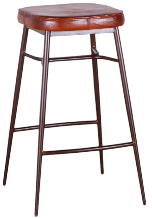 Home Trends & Design Wellington Rustic Brown Bar Stool-0