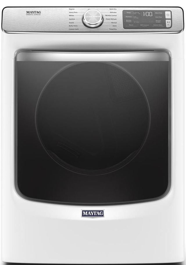 Maytag® 7.3 Cu. Ft. White Front Load Gas Dryer-0