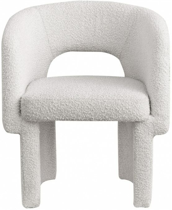 Meridian Furniture Emmet Cream Boucle Dining Chair-1