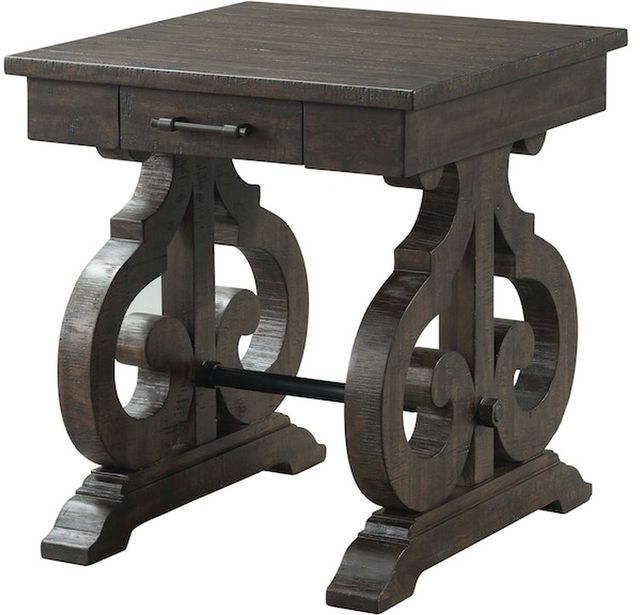 Elements International Stone 3-Piece Smokey Dark Ash Occasional Table Set-2