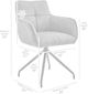Armen Living Noah Black/Charcoal Dining Arm Chair-2