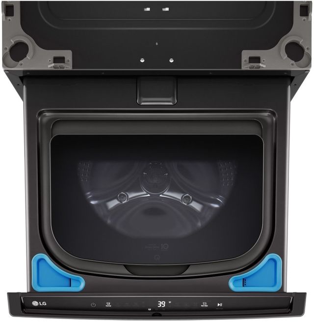 LG SideKick™ 1.0 Cu. Ft. Black Steel Impeller Pedestal Washer-2
