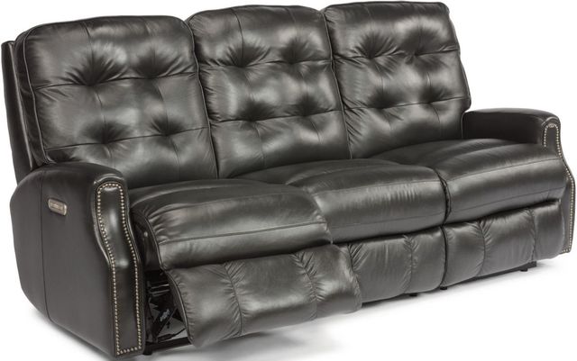 Flexsteel® Devon Power Reclining Sofa with Power Headrests-1