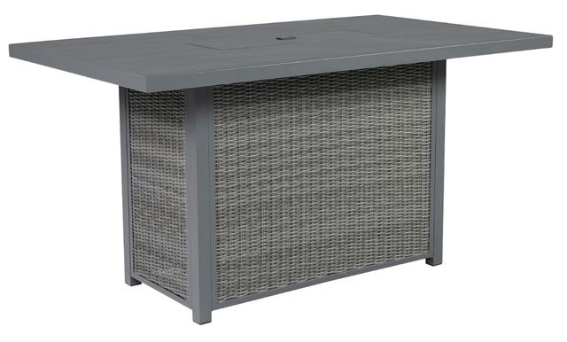 Signature Design by Ashley® Palazzo 5-Piece Gray Outdoor Dining Set-1