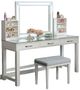 Furniture of America® Stephanie 3-Piece Luminous White Vanity Set-0