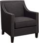 Elements International Erica Charcoal Chair and Ottoman Set-1