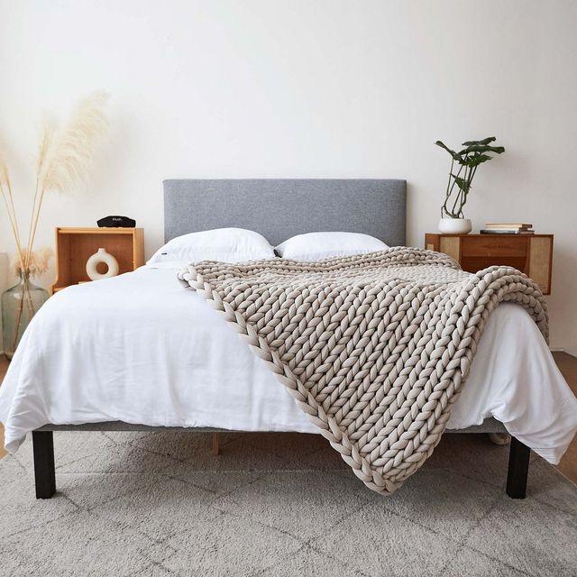 Hush Knit Grey Weighted Blanket-3
