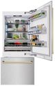 ZLINE Autograph Edition 36" 19.8 Cu. Ft. Satin Stainless Steel Built-In Bottom Freezer Refrigerator with Polished Gold Accents-3