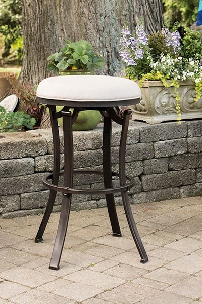HH2 Home Bryce Midnight Mocha Indoor/Outdoor Swivel Bar Stool-1