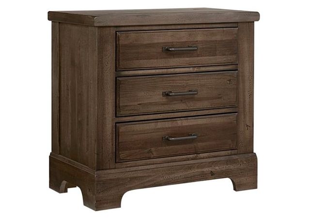 Vaughan Bassett Artisan & Post Collection Cool Rustic Mink 3-Drawer Nightstand-1